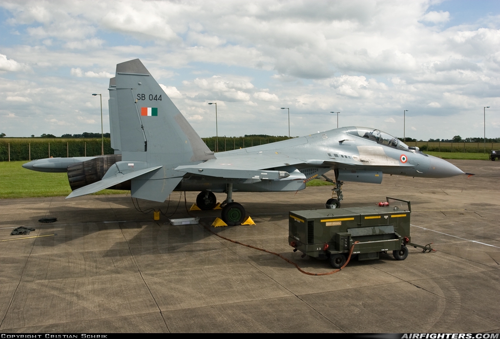 India - Air Force Sukhoi Su-30MKI Flanker SB044 at Waddington (WTN / EGXW), UK