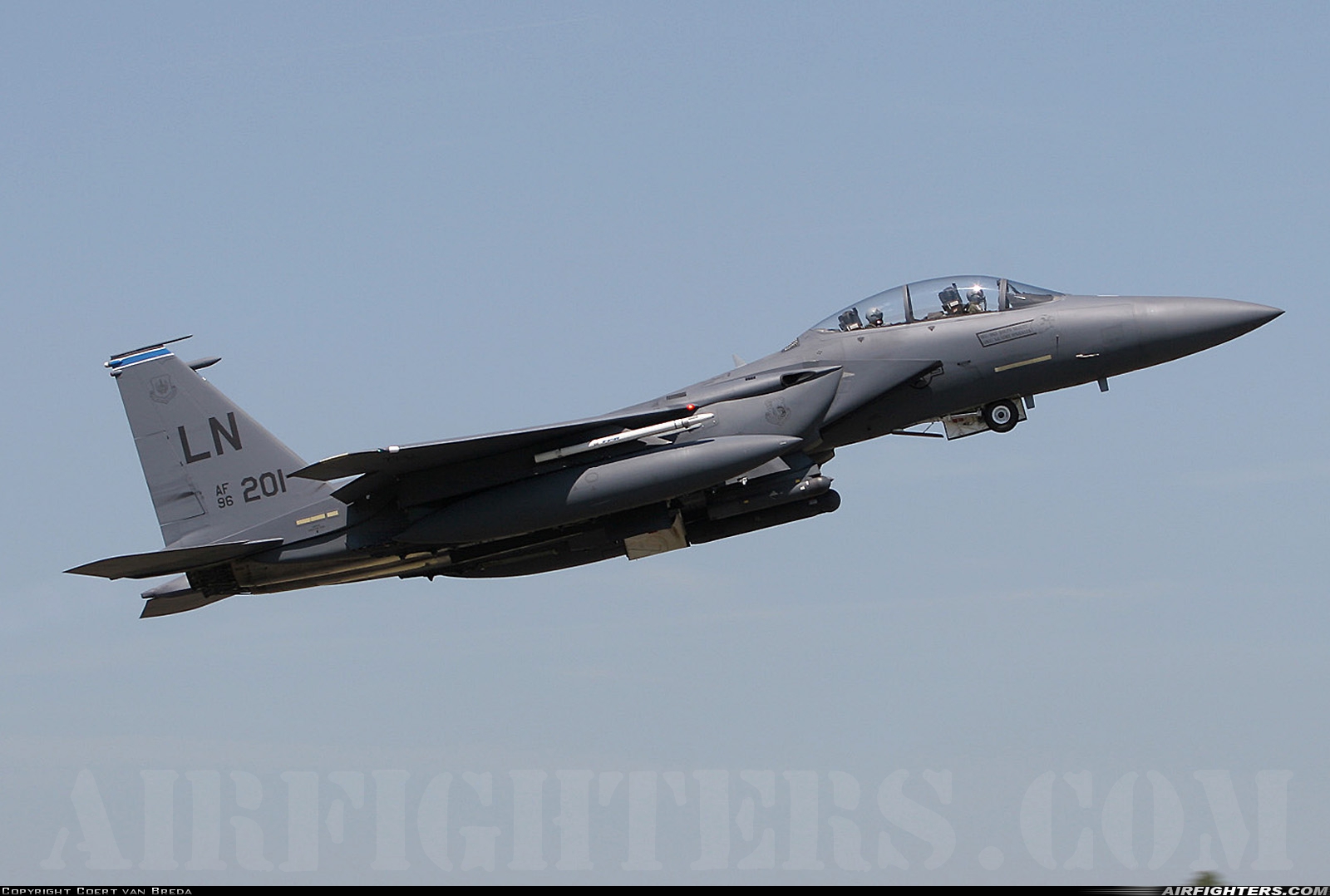 USA - Air Force McDonnell Douglas F-15E Strike Eagle 96-0201 at Florennes (EBFS), Belgium
