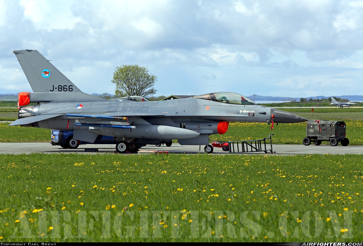 Netherlands - Air Force General Dynamics F-16AM Fighting Falcon J-866 at Orland (OLA / ENOL), Norway
