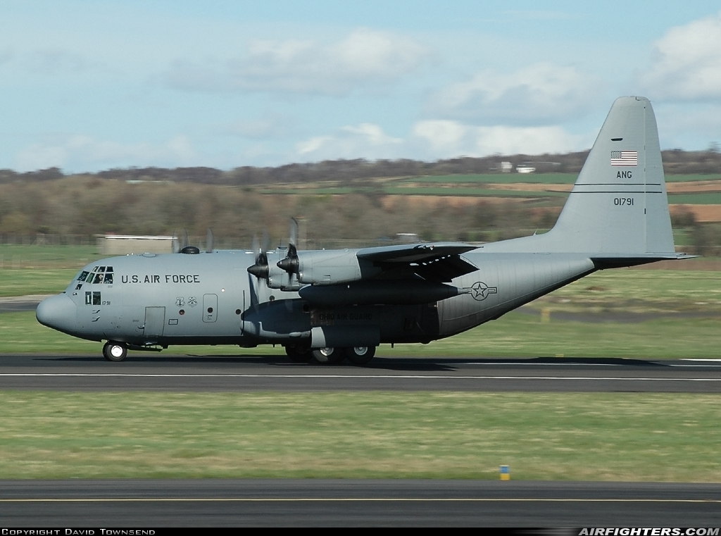 USA - Air Force Lockheed C-130H Hercules (L-382) 90-1791 at Glasgow - Prestwick (PIK / EGPK), UK
