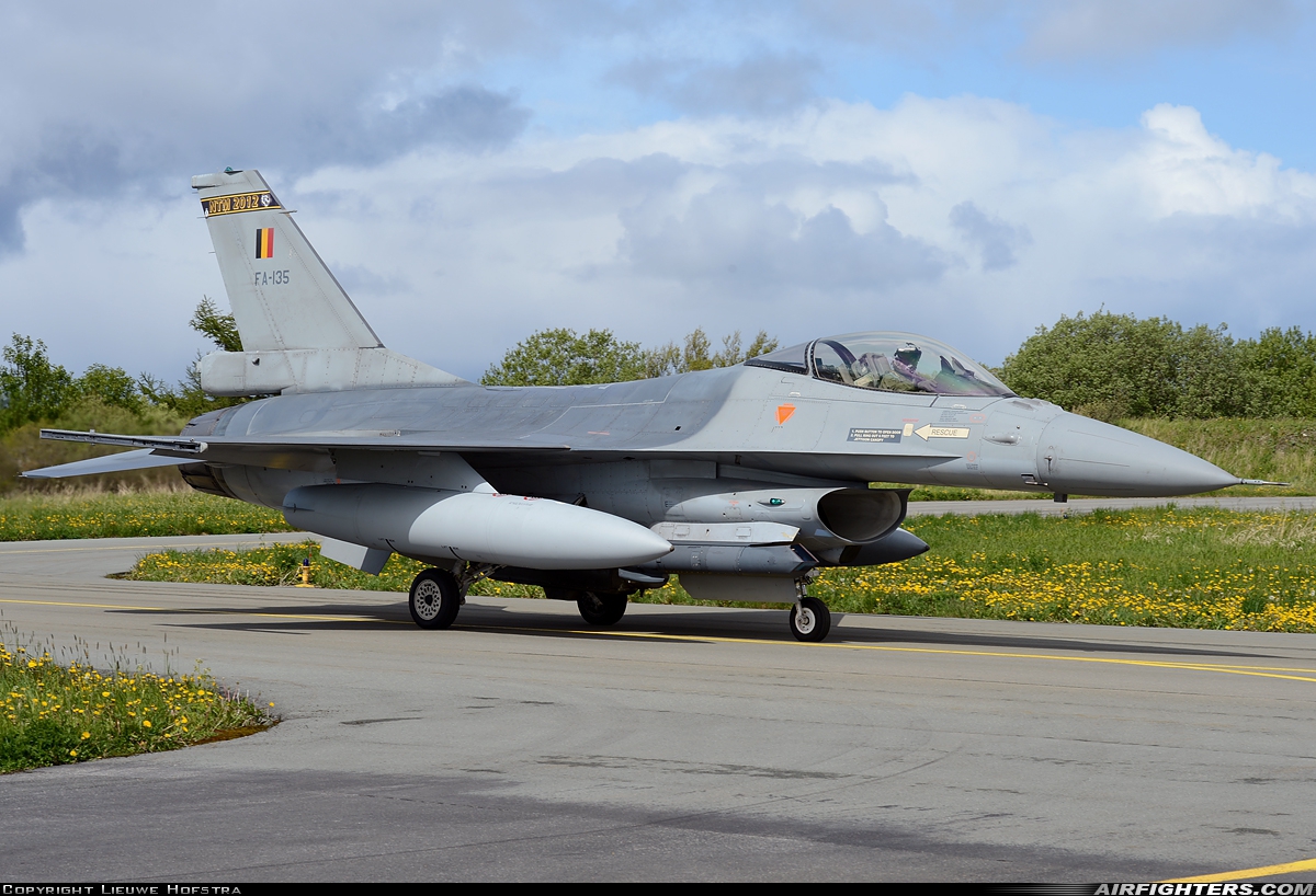 Belgium - Air Force General Dynamics F-16AM Fighting Falcon FA-135 at Orland (OLA / ENOL), Norway