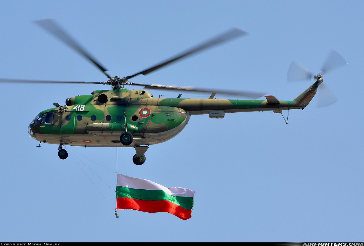 Bulgaria - Air Force Mil Mi-17 418 at Plovdiv (- Krumovo) (PDV / LBPD), Bulgaria