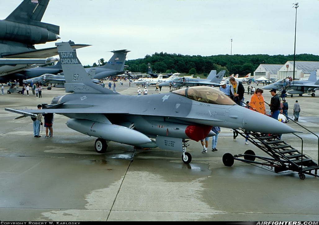 USA - Air Force General Dynamics F-16C Fighting Falcon 92-3916 at Bedford - Laurence G. Hanscom Field (BED / KBED), USA