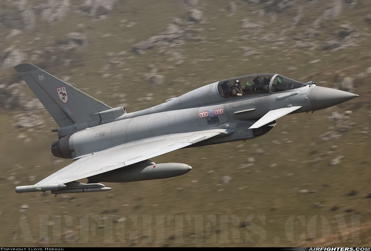 UK - Air Force Eurofighter Typhoon T1 ZJ812 at Off-Airport - Machynlleth Loop Area, UK
