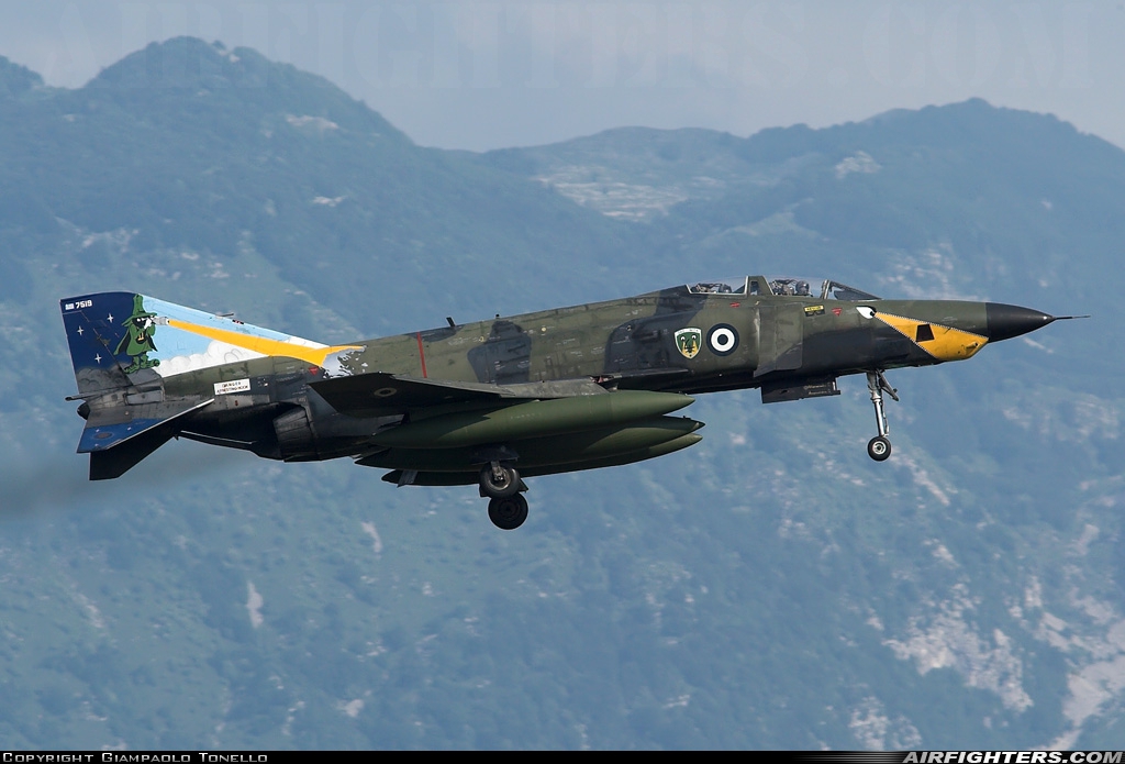 Greece - Air Force McDonnell Douglas RF-4E Phantom II 69-7519 at Aviano (- Pagliano e Gori) (AVB / LIPA), Italy