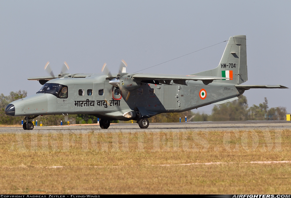 India - Air Force Dornier Do-228-101 HM704 at Yelahanka (VOYK), India