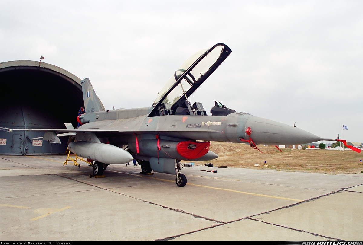 Greece - Air Force General Dynamics F-16D Fighting Falcon 605 at Tanagra (LGTG), Greece