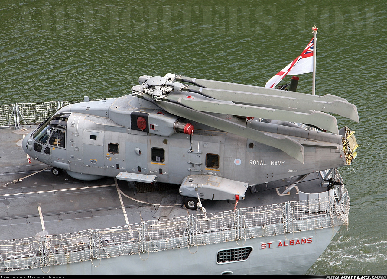 UK - Navy AgustaWestland Merlin HM1 (Mk111) ZH863 at Off-Airport - Kiel Canal, Germany