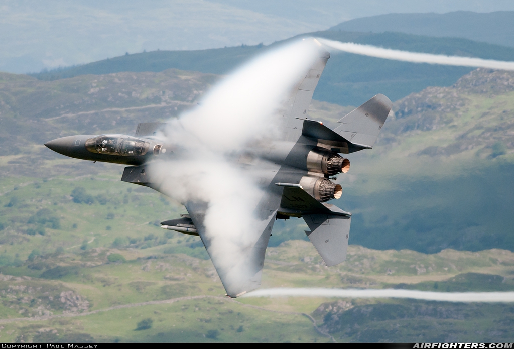 USA - Air Force McDonnell Douglas F-15E Strike Eagle 97-0217 at Off-Airport - Machynlleth Loop Area, UK