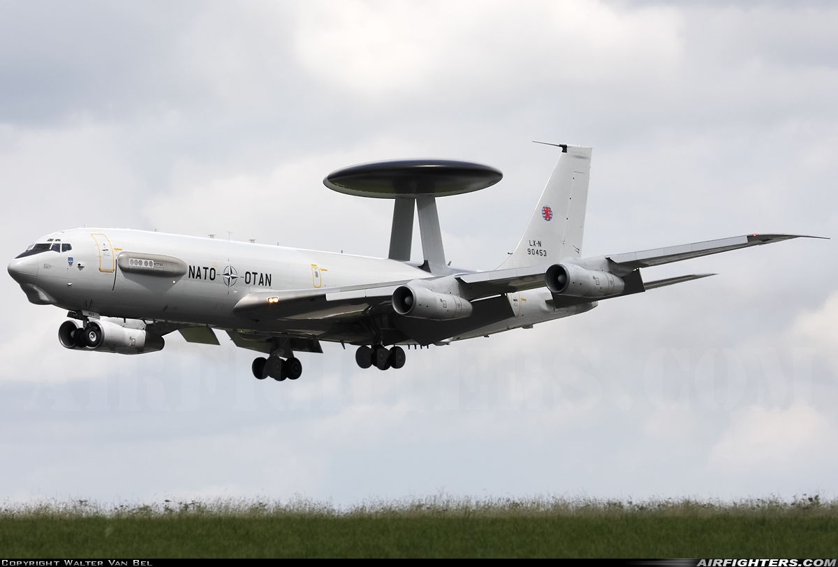 Luxembourg - NATO Boeing E-3A Sentry (707-300) LX-N90453 at Florennes (EBFS), Belgium