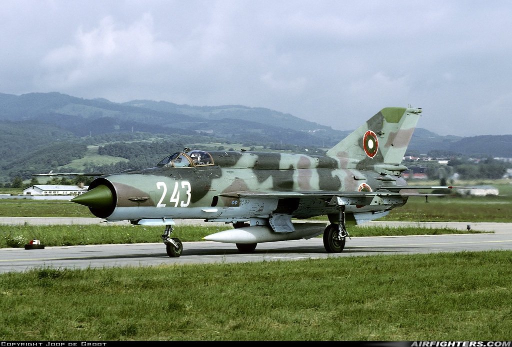 Bulgaria - Air Force Mikoyan-Gurevich MiG-21bis 243 at Sliac (LZSL), Slovakia