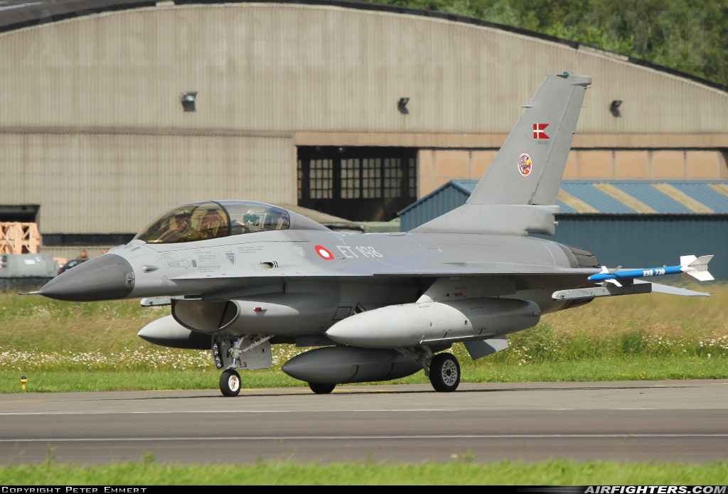 Denmark - Air Force General Dynamics F-16BM Fighting Falcon ET-198 at Florennes (EBFS), Belgium
