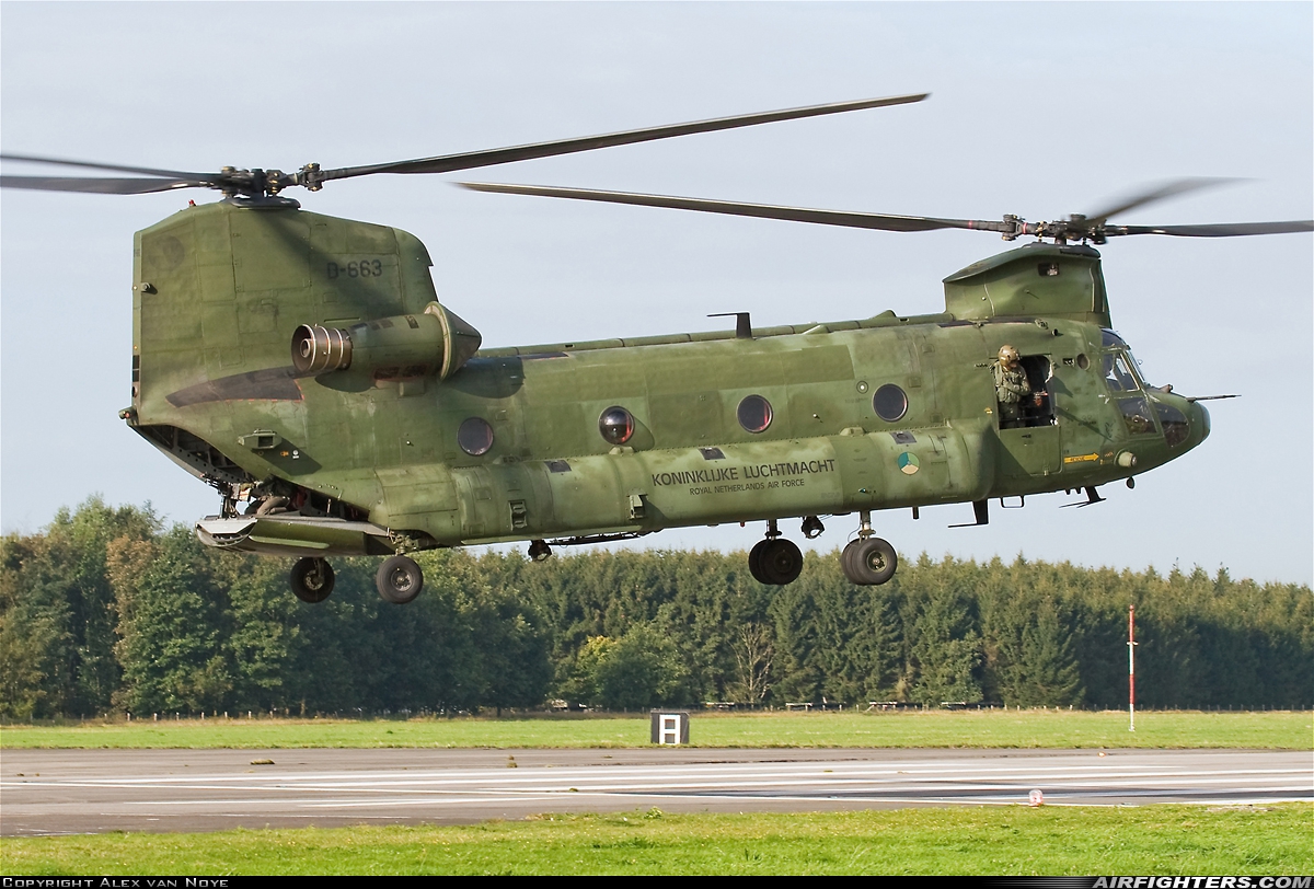 Netherlands - Air Force Boeing Vertol CH-47D Chinook D-663 at Breda - Gilze-Rijen (GLZ / EHGR), Netherlands