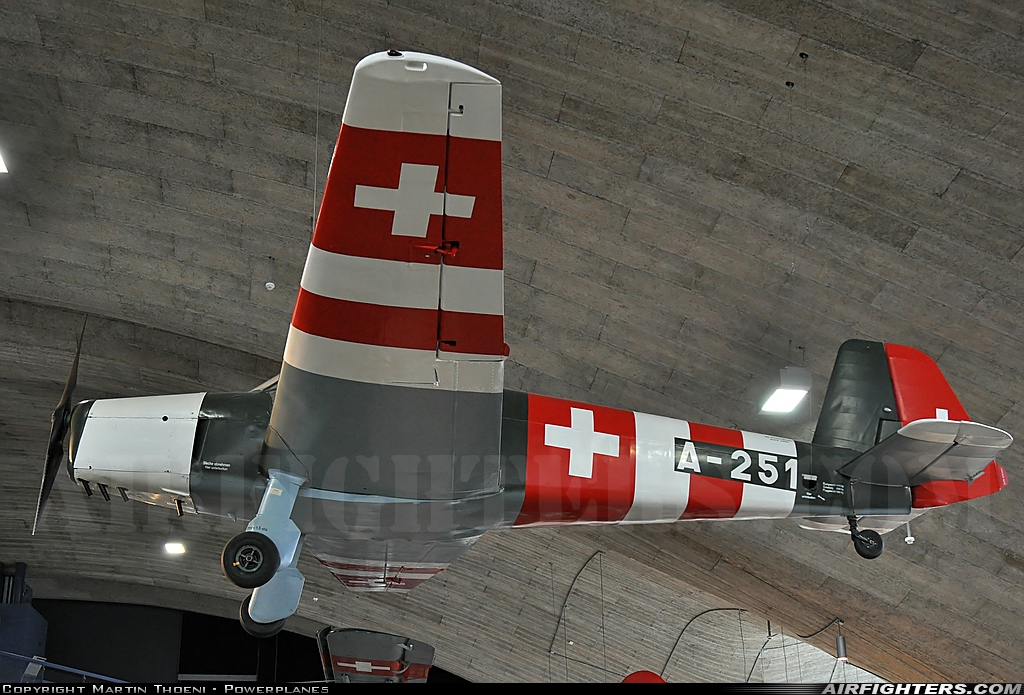 Switzerland - Air Force Bucker Bu-181B-1 Bestmann A-251 at Dubendorf (LSMD), Switzerland