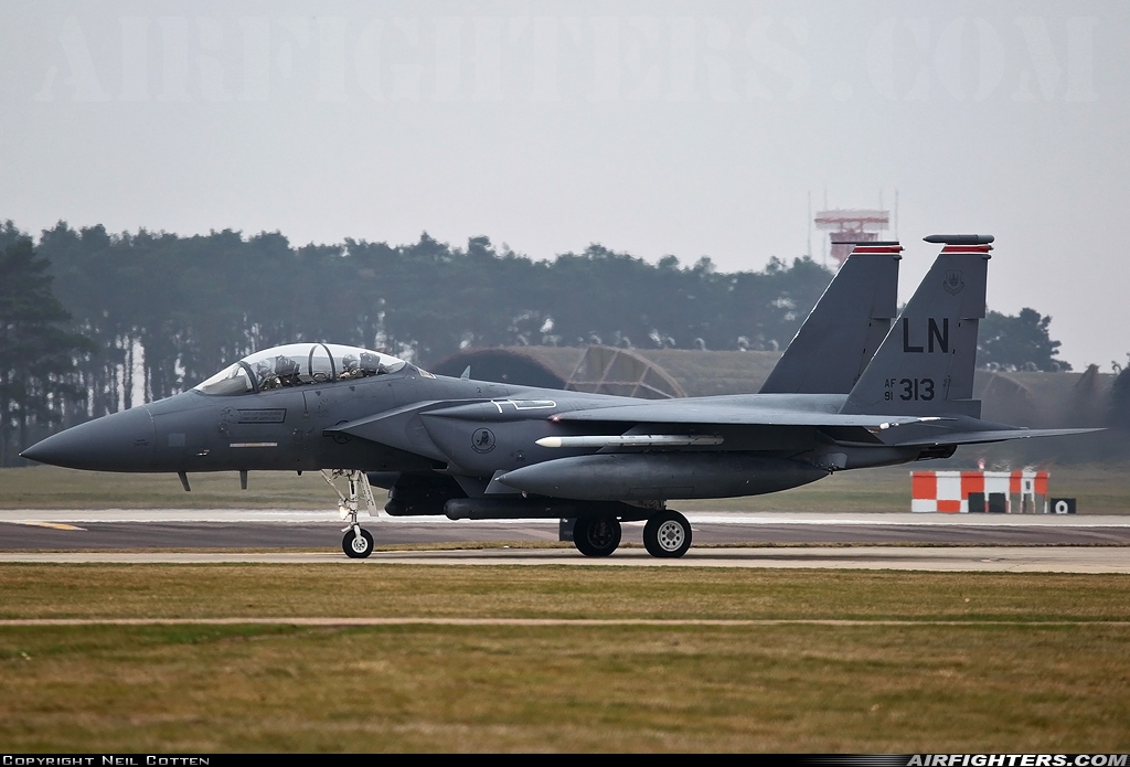 USA - Air Force McDonnell Douglas F-15E Strike Eagle 91-0313 at Lakenheath (LKZ / EGUL), UK