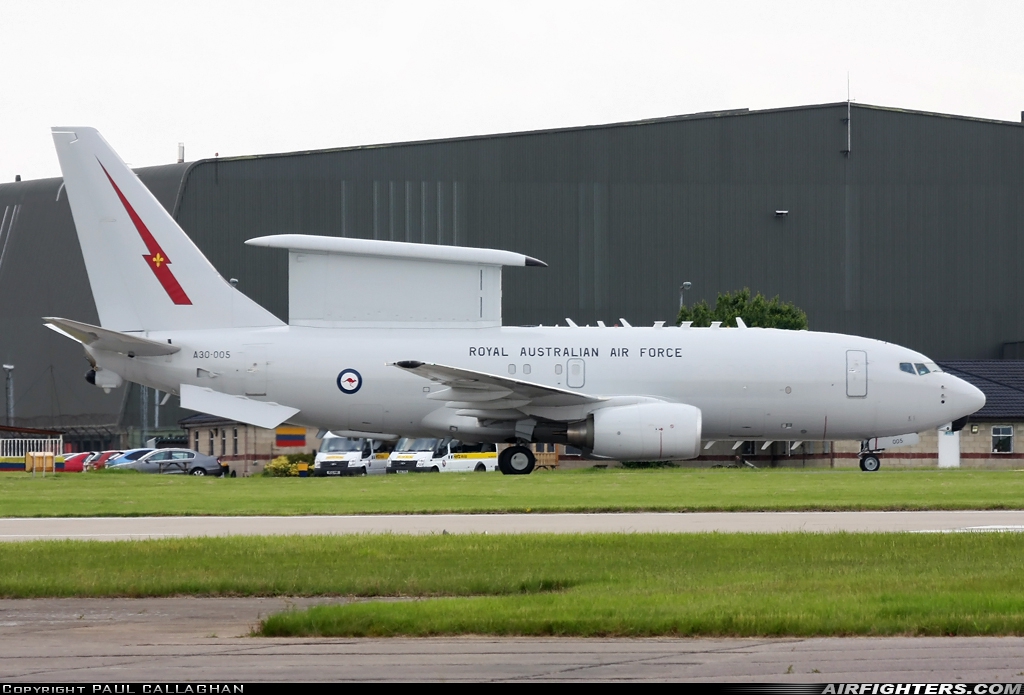 Australia - Air Force Boeing E-7A Wedgetail (737-7ES) A30-005 at Waddington (WTN / EGXW), UK