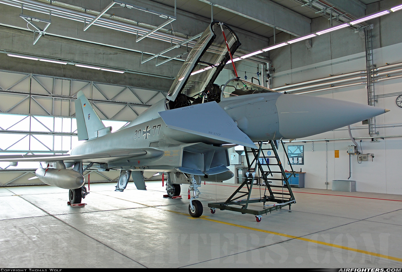 Germany - Air Force Eurofighter EF-2000 Typhoon T 30+77 at Rostock - Laage (RLG / ETNL), Germany