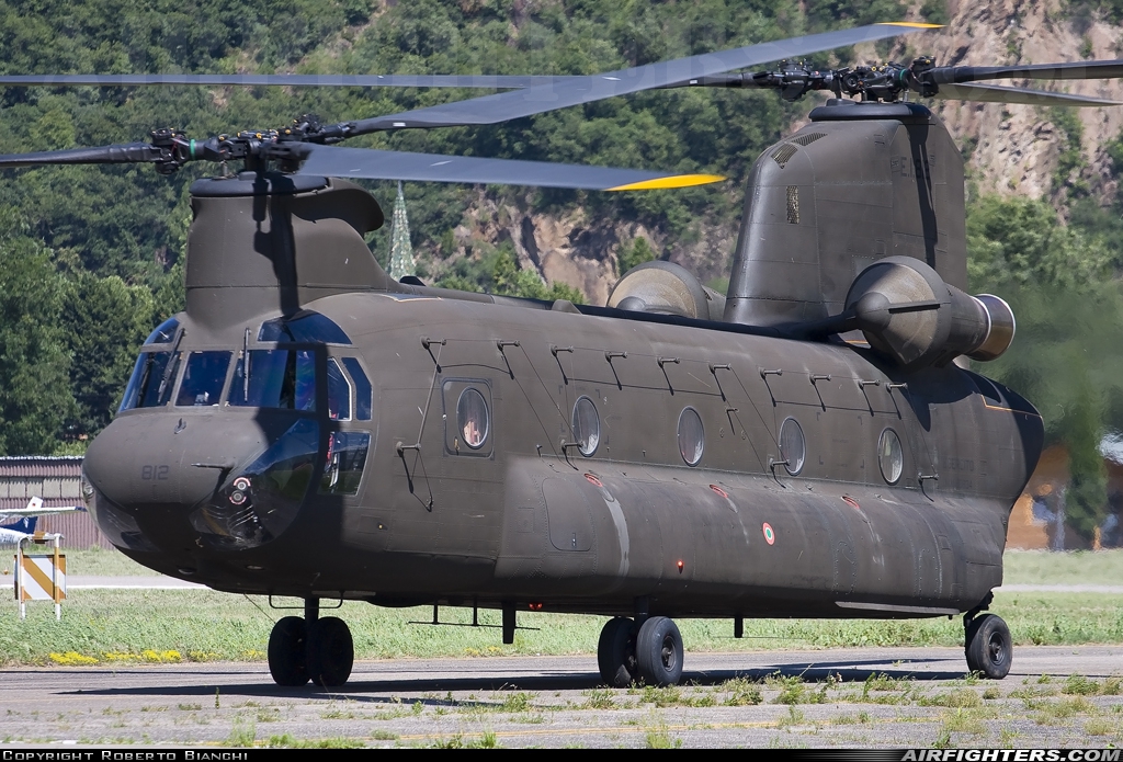 Italy - Army Boeing Vertol CH-47C Chinook MM80834 at Bolzano (- Dolomiti / G. Sabelli) (BZO / LIPB), Italy