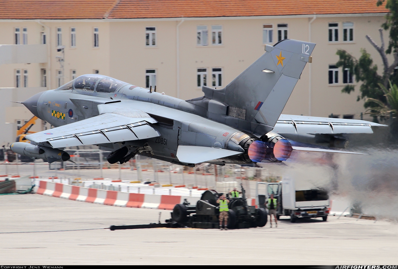 UK - Air Force Panavia Tornado GR4 ZD851 at Gibraltar - North Front (GIB / LXGB), Gibraltar