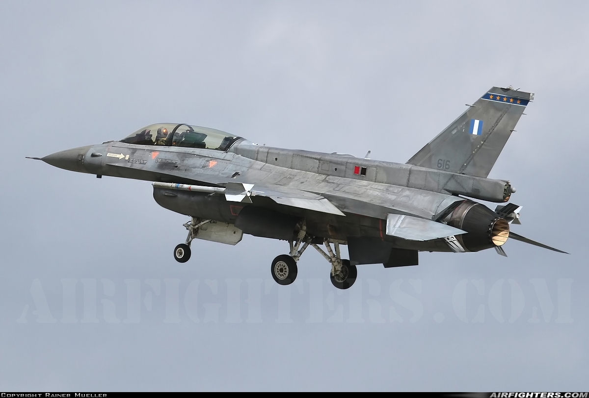 Greece - Air Force General Dynamics F-16D Fighting Falcon 616 at Florennes (EBFS), Belgium