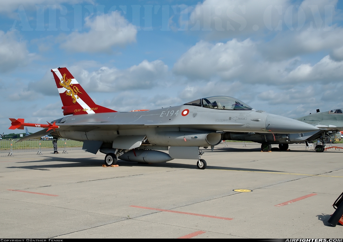 Denmark - Air Force General Dynamics F-16AM Fighting Falcon E-194 at Florennes (EBFS), Belgium