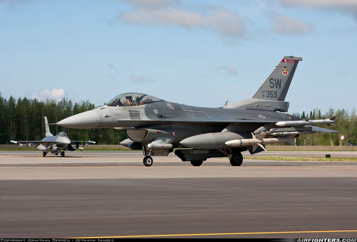 USA - Air Force General Dynamics F-16C Fighting Falcon 91-0359 at Fairbanks - Eielson AFB (EIL / PAEI), USA