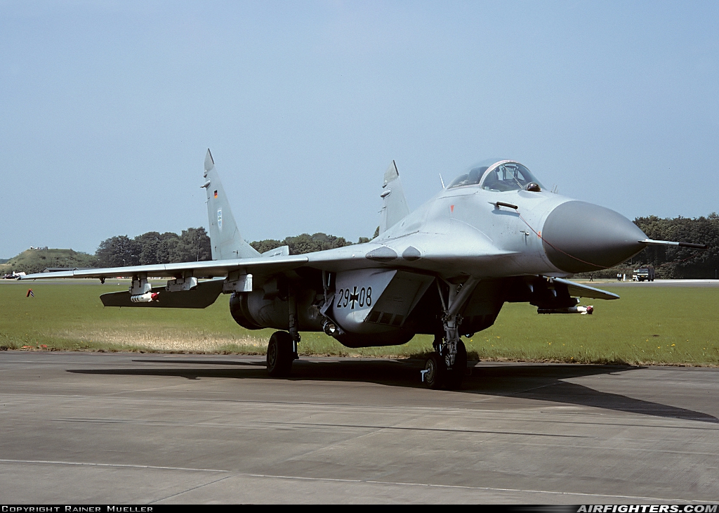 Germany - Air Force Mikoyan-Gurevich MiG-29G (9.12A) 29+08 at Uden - Volkel (UDE / EHVK), Netherlands