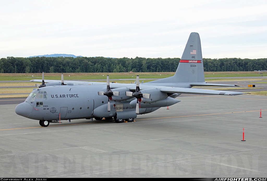USA - Air Force Lockheed C-130H Hercules (L-382) 80-0324 at Portland - Int. (PDX / KPDX), USA