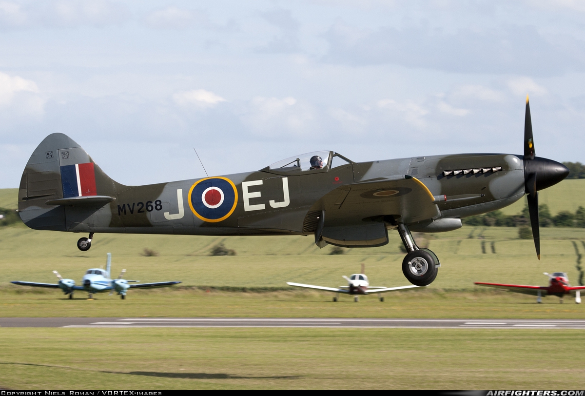 Private - The Fighter Collection Supermarine 379 Spitfire FR.XIVe G-SPIT at Duxford (EGSU), UK