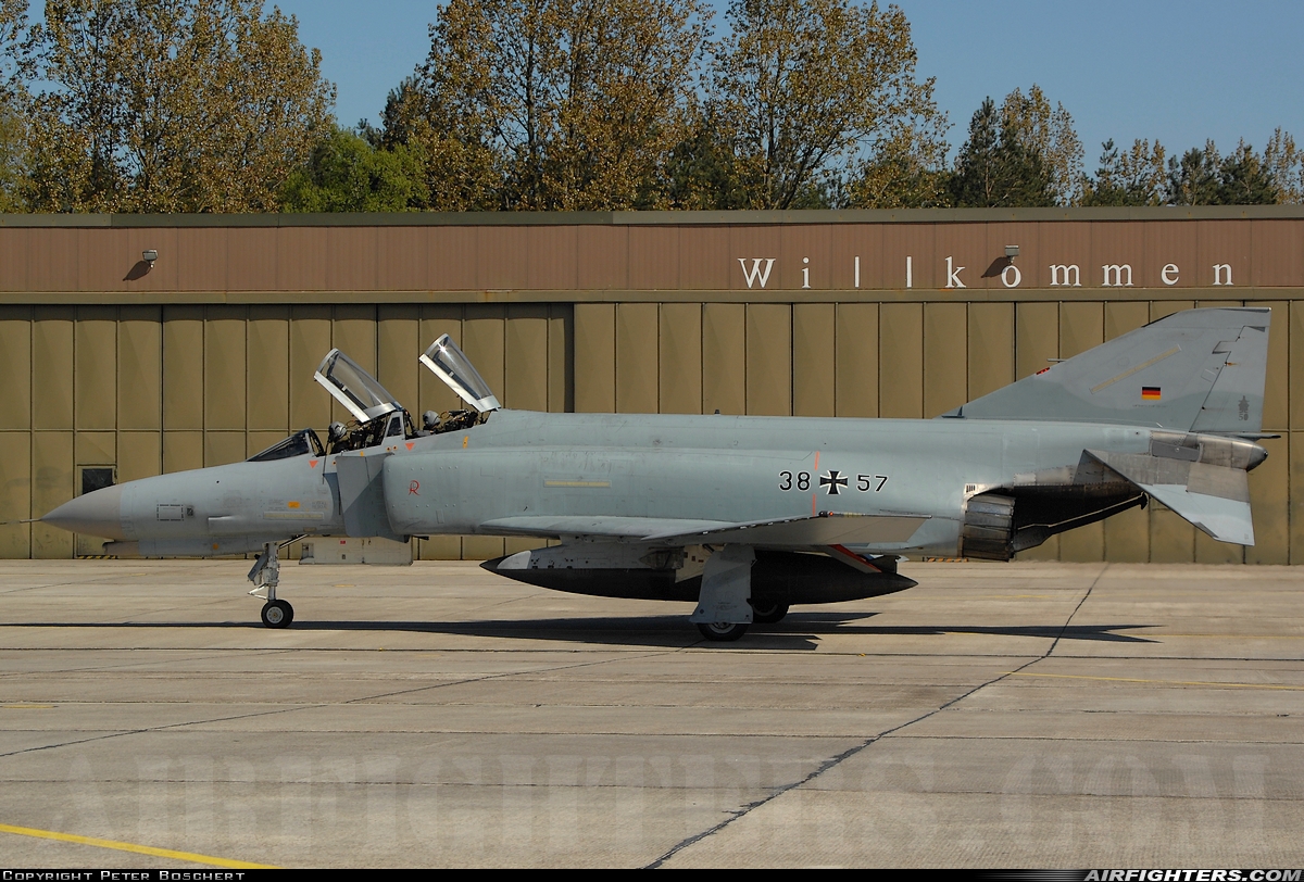 Germany - Air Force McDonnell Douglas F-4F Phantom II 38+57 at Wittmundhafen (Wittmund) (ETNT), Germany