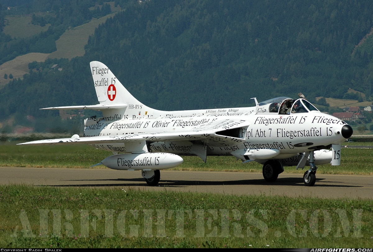 Private - Hunterverein Obersimmental Hawker Hunter F58 HB-RVS at Zeltweg (LOXZ), Austria