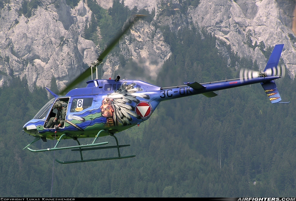 Austria - Air Force Bell OH-58B Kiowa 3C-OK at Aigen im Ennstal (LOXA), Austria