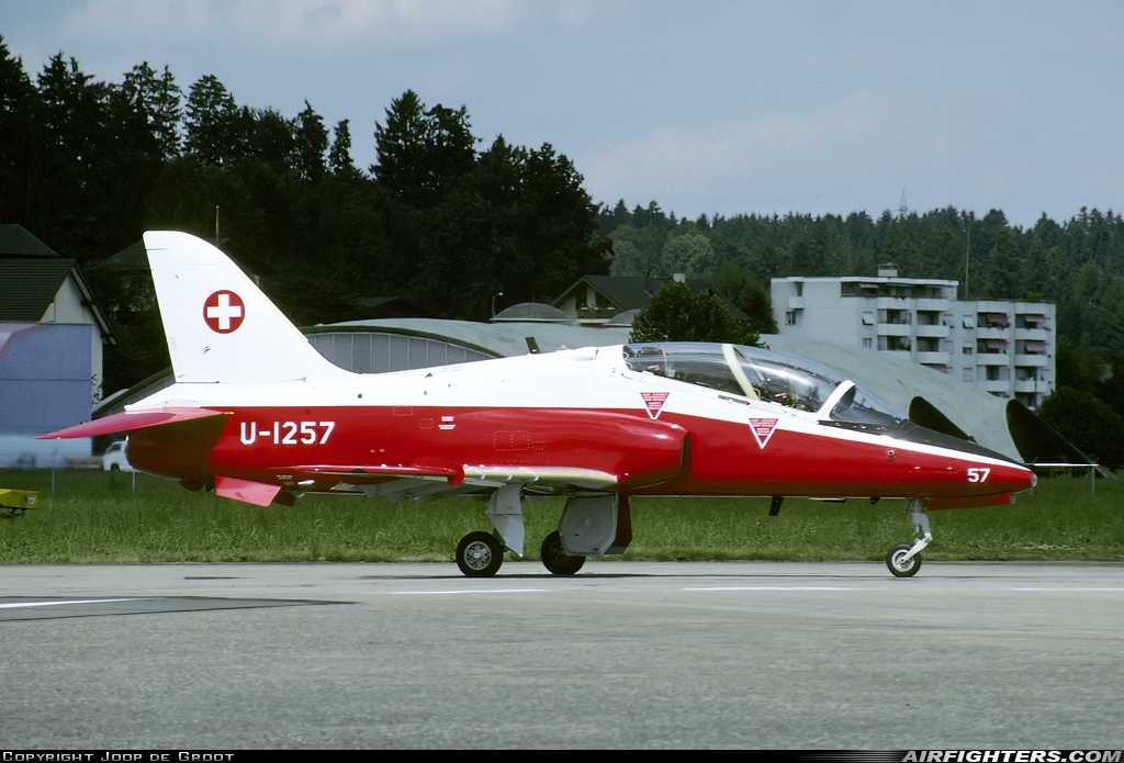 Switzerland - Air Force British Aerospace Hawk T.66 U-1257 at Emmen (EML / LSME), Switzerland