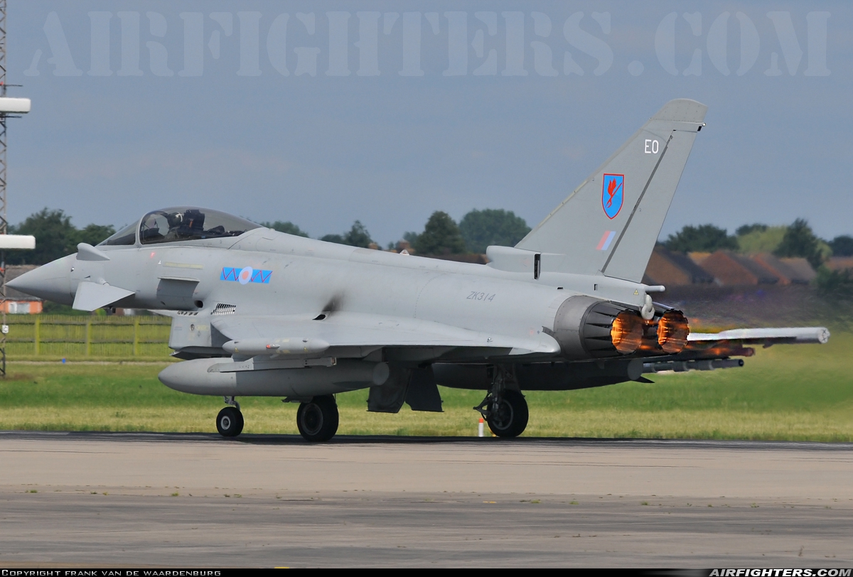 UK - Air Force Eurofighter Typhoon FGR4 ZK314 at Coningsby (EGXC), UK