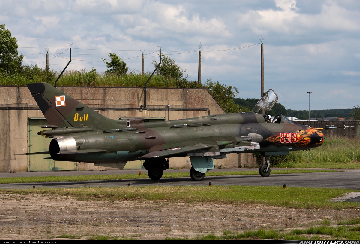 Poland - Air Force Sukhoi Su-22M4 Fitter-K 8919 at Florennes (EBFS), Belgium