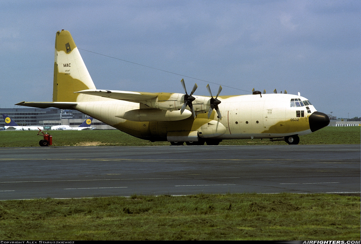 USA - Air Force Lockheed C-130E Hercules (L-382) 64-0502 at Frankfurt - Main (Rhein-Main AB) (FRA / FRF / EDDF), Germany