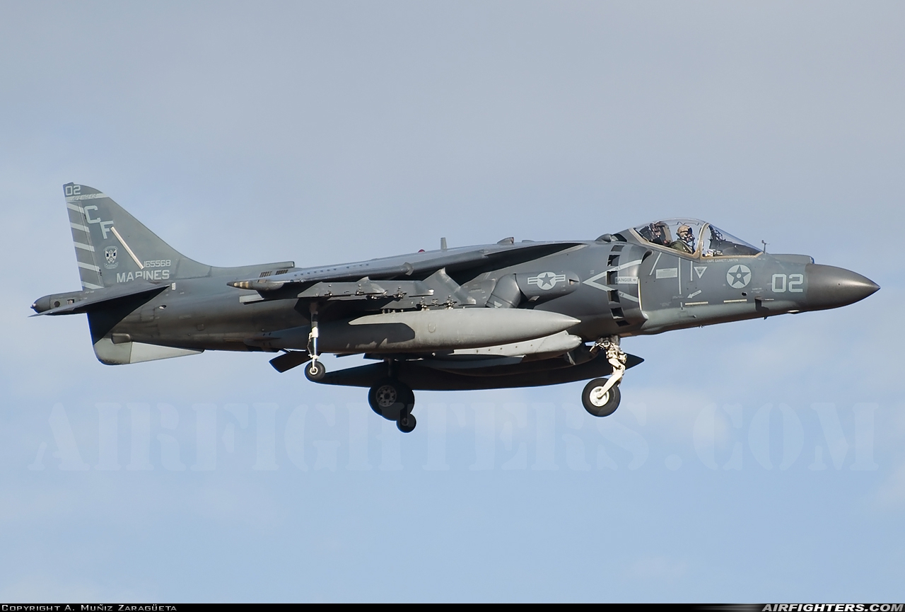 USA - Marines McDonnell Douglas AV-8B+ Harrier ll 165568 at Seville - Moron de la Frontera (OZP / LEMO), Spain