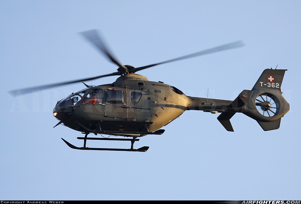 Switzerland - Air Force Eurocopter TH05 (EC-635P2+) T-362 at Emmen (EML / LSME), Switzerland