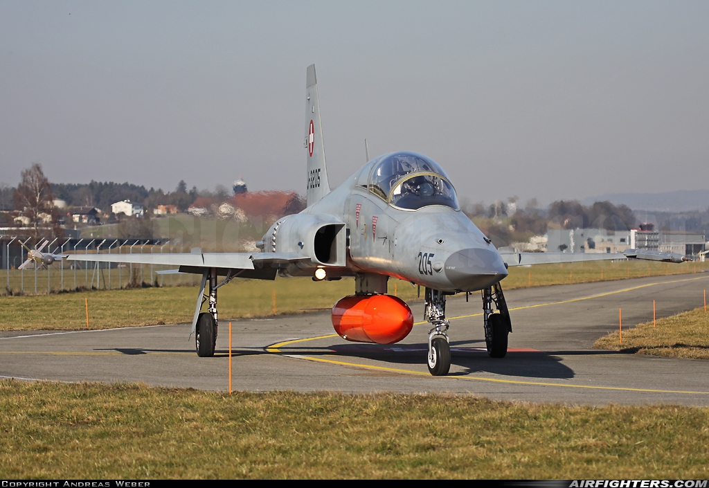 Switzerland - Air Force Northrop F-5F Tiger II J-3205 at Emmen (EML / LSME), Switzerland