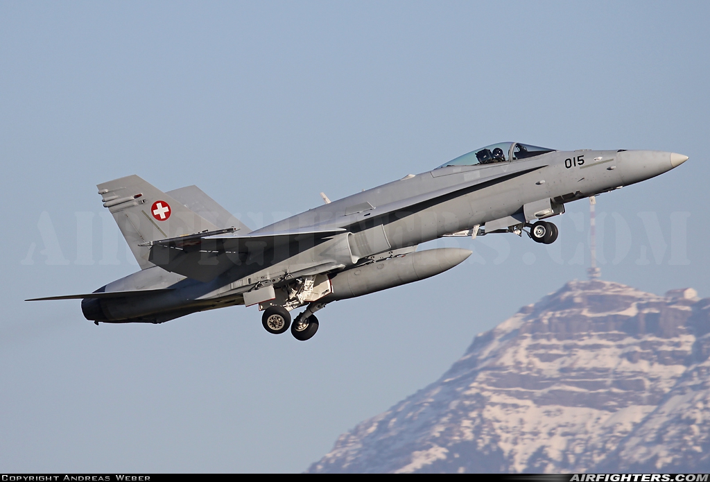 Switzerland - Air Force McDonnell Douglas F/A-18C Hornet J-5015 at Emmen (EML / LSME), Switzerland