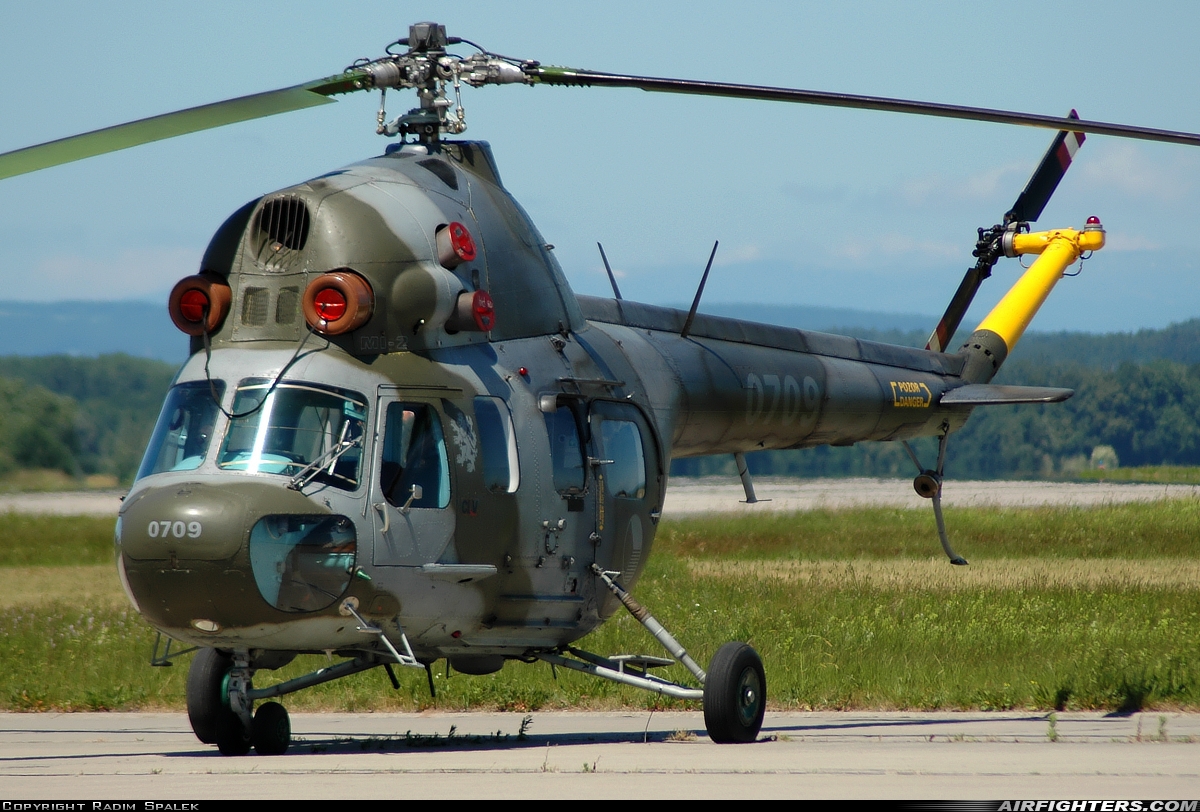 Czech Republic - Air Force Mil Mi-2 0709 at Hradec Kralove (LKHK), Czech Republic