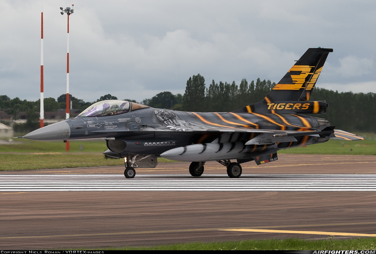 Belgium - Air Force General Dynamics F-16AM Fighting Falcon FA-87 at Fairford (FFD / EGVA), UK