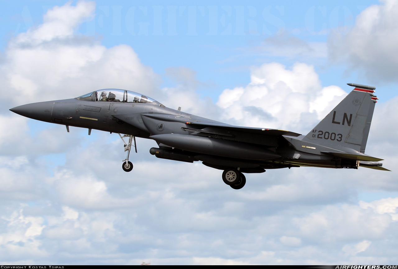 USA - Air Force McDonnell Douglas F-15E Strike Eagle 01-2003 at Fairford (FFD / EGVA), UK