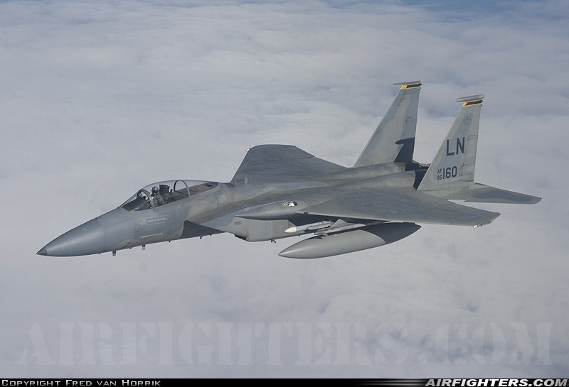 USA - Air Force McDonnell Douglas F-15C Eagle 86-0160 at In Flight - Refueling Track TRA3 and 6, Netherlands