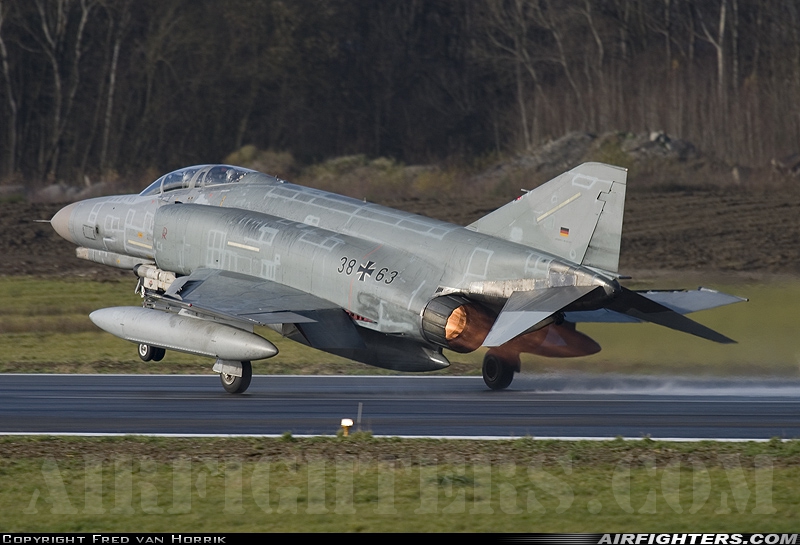 Germany - Air Force McDonnell Douglas F-4F Phantom II 38+63 at Florennes (EBFS), Belgium