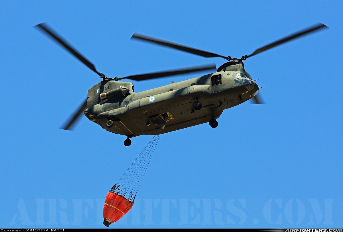 Greece - Army Boeing Vertol CH-47D Chinook ES901 at Megara AB - Pahi (LGMG), Greece