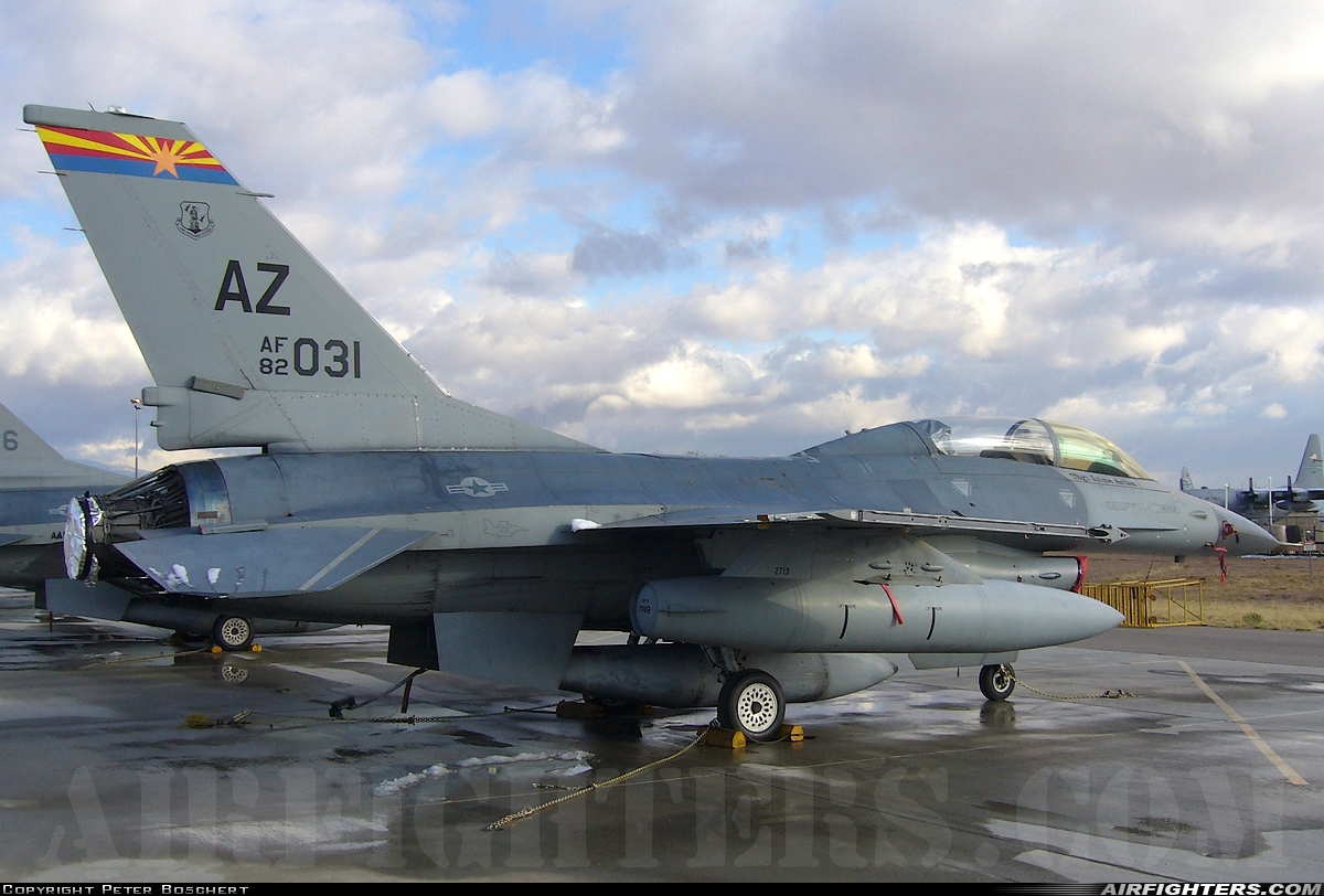 USA - Air Force General Dynamics F-16B/ADF Fighting Falcon 82-1031 at Tucson - Davis-Monthan AFB (DMA / KDMA), USA