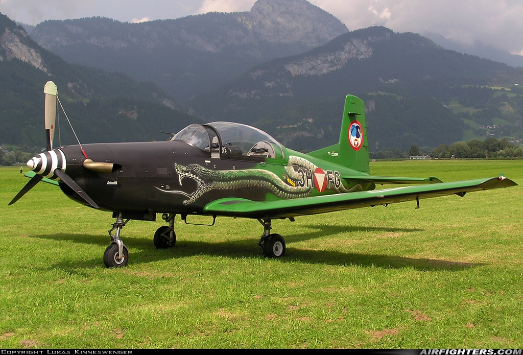 Austria - Air Force Pilatus PC-7 Turbo Trainer 3H-FG at Aigen im Ennstal (LOXA), Austria