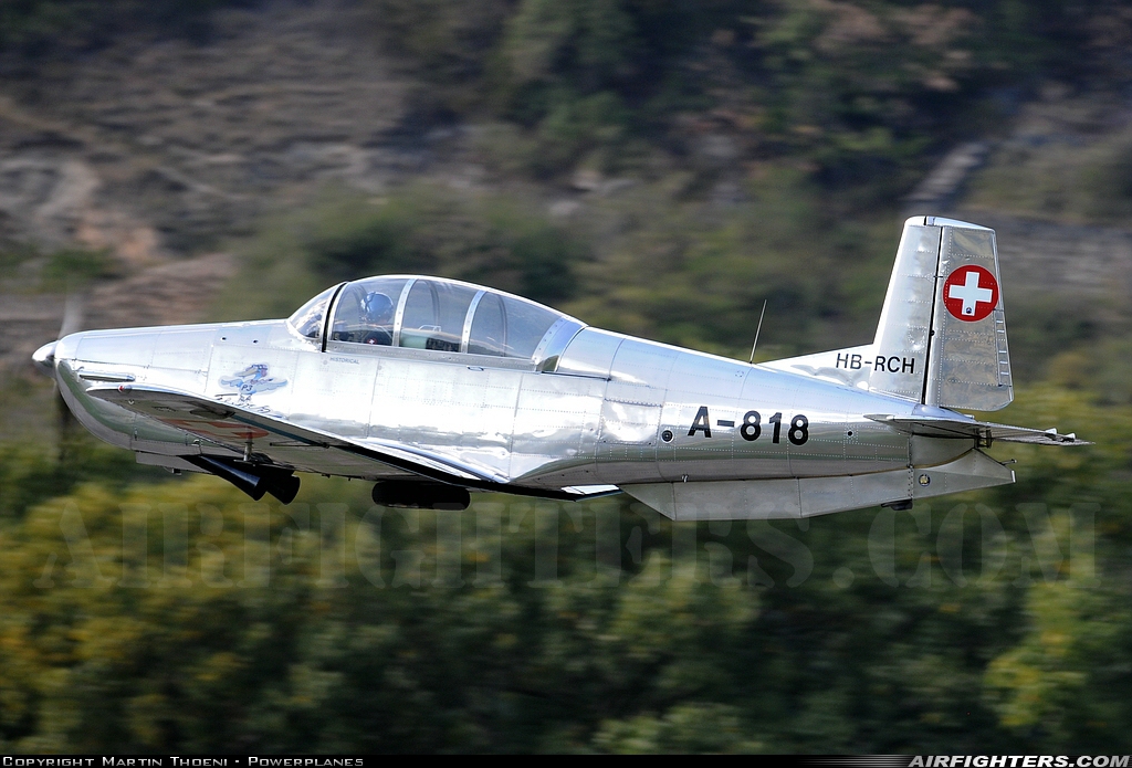 Private Pilatus P-3-05 HB-RCH at Sion (- Sitten) (SIR / LSGS / LSMS), Switzerland