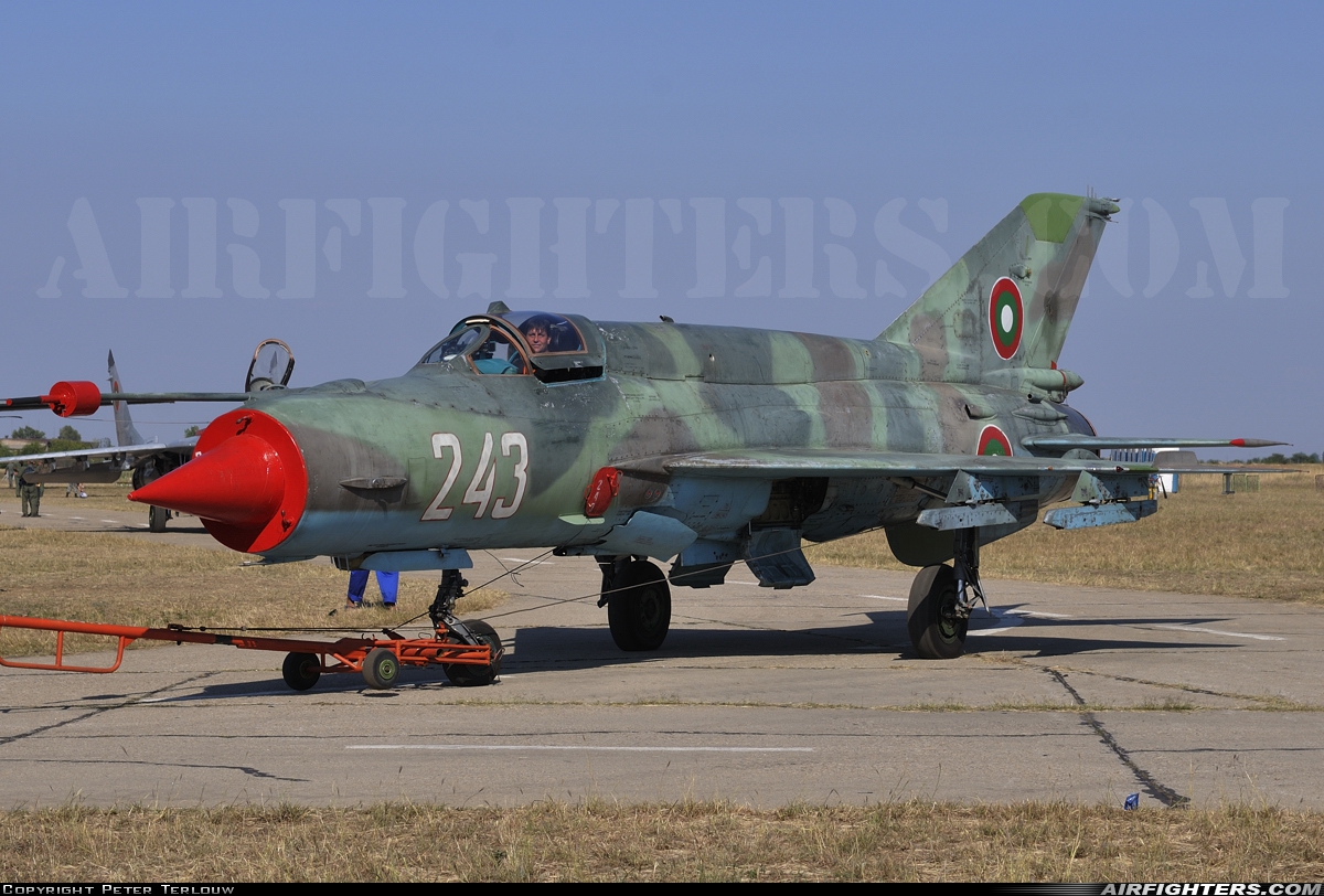 Bulgaria - Air Force Mikoyan-Gurevich MiG-21bis 243 at Plovdiv (- Krumovo) (PDV / LBPD), Bulgaria